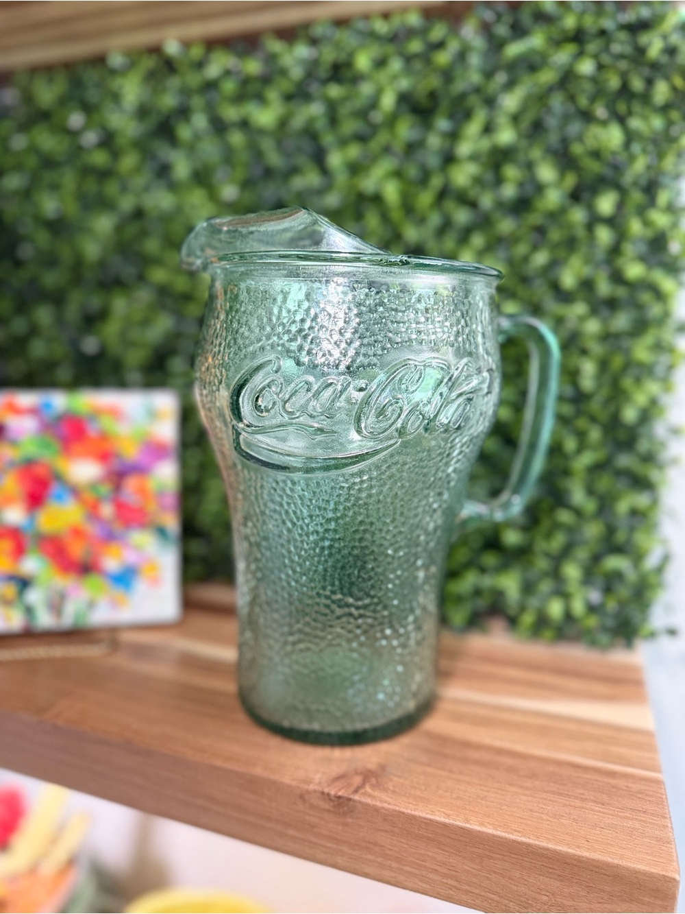 Vintage Coca-Cola Pitcher Indiana Glass